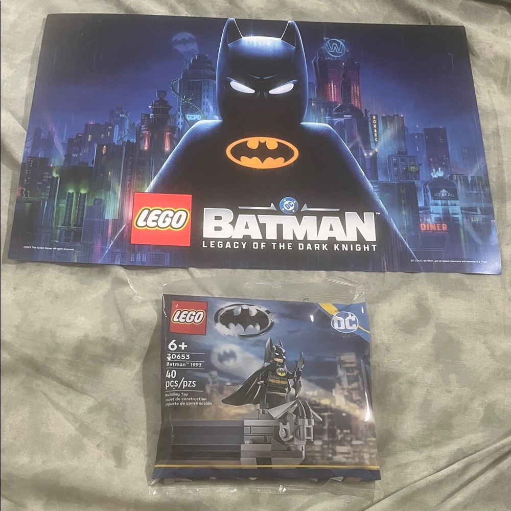 LEGO Batman dc Poster & Toy figure NEW 10/2025